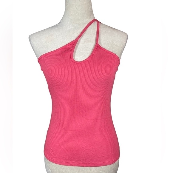 BCBGMaxazria One Shoulder Cutout Knit Top - Picture 2 of 5